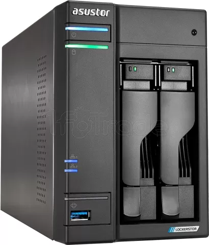 Photo de Serveur NAS Asustor Lockerstor 2 Gen2 AS-6702T v2 - 2 baies (Noir)