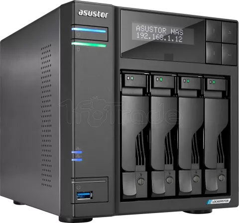 Photo de Serveur NAS Asustor Lockerstor 4 Gen2 AS-6704T - 4 baies (Noir)