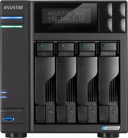 Photo de Serveur NAS Asustor Lockerstor 4 Gen2 AS-6704T - 4 baies (Noir)