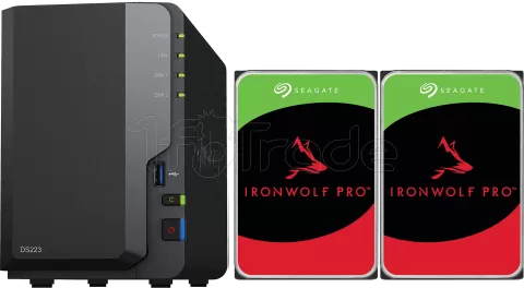 Photo de Serveur NAS Synology DiskStation DS223 - 16To (2x8To) Seagate Ironwolf Pro