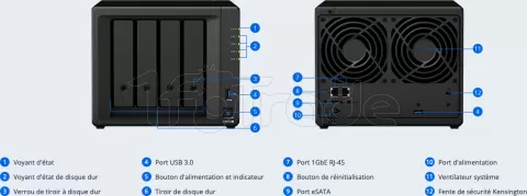 Photo de Serveur NAS Synology Diskstation DS920+ - 4 baies