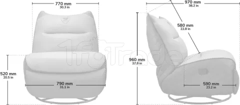 Photo de Sofa Cougar Overlord Neo (Gris)