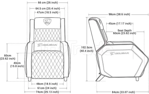 Photo de Sofa Cougar Ranger S (Noir/Orange)