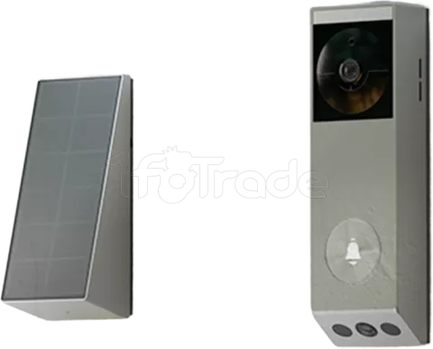 Photo de Sonnette connectée Ezviz EP3x Pro avec panneau solaire (Gris)