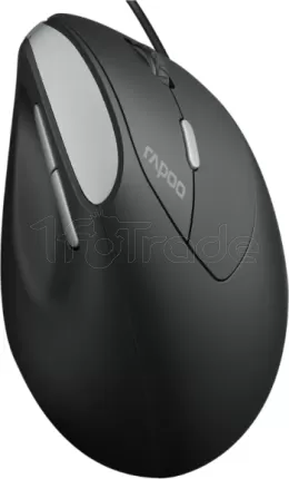 Photo de Souris filaire ergonomique Rapoo EV200 (Noir)