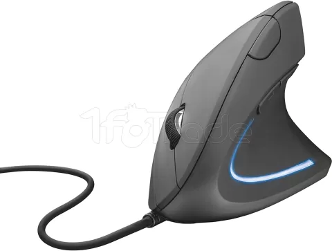 Photo de Souris filaire ergonomique Trust Verto (Noir)