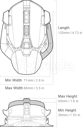 Photo de Souris filaire Gamer Cougar DualBlader (Noir)