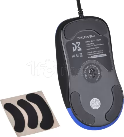 Photo de Souris filaire Gamer Dream Machines DM1 FPS Ocean Blue (Noir/Bleu)