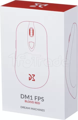 Photo de Souris filaire Gamer Dream Machines DM1 FPS (Rouge)