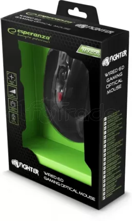 Photo de Souris filaire Gamer Esperanza MX205 Fighter (Noir/Rouge)