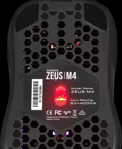 Photo de Souris filaire Gamer Gamdias Zeus M4 RGB (Noir)