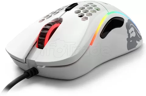 Souris filaire Gamer Glorious PC Gaming Race Model D RGB (Blanc