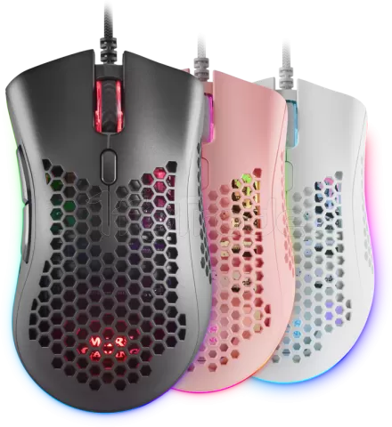 Photo de Souris filaire Gamer Mars Gaming MMEX RGB (Blanc)