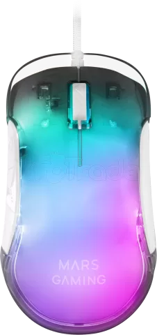 Photo de Souris filaire Gamer Mars Gaming MMGlow RGB (Blanc)