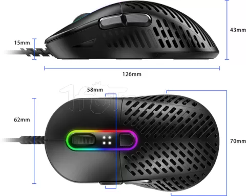 Photo de Souris filaire Gamer Mountain Makalu 67 RGB (Noir)