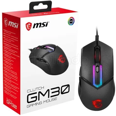 Photo de Souris filaire Gamer MSI Clutch GM30 RGB (Gris)