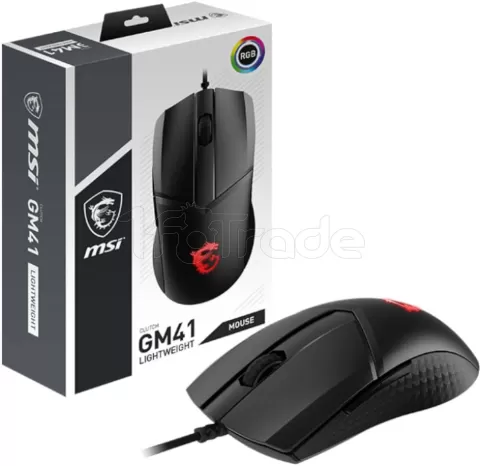 Photo de Souris filaire Gamer MSI Clutch GM41 Lightweight V2 RGB (Noir)