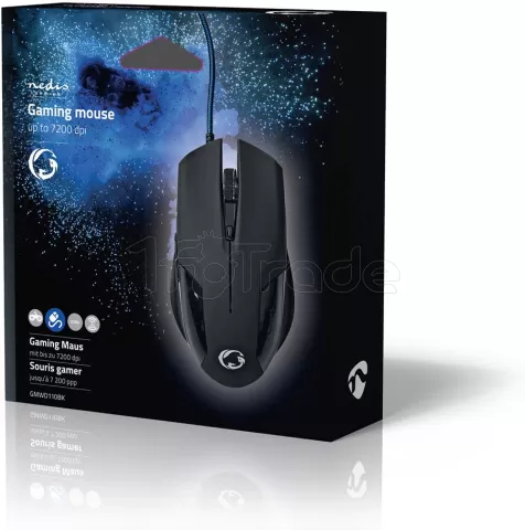 Photo de Souris filaire Gamer Nedis GMWD110BK (Noir)