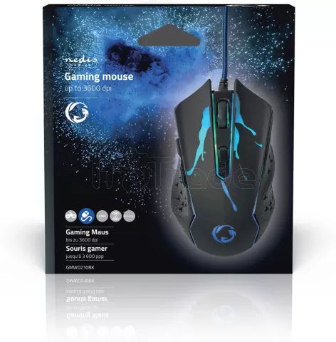 Photo de Souris filaire Gamer Nedis GMWD210BK (Noir)