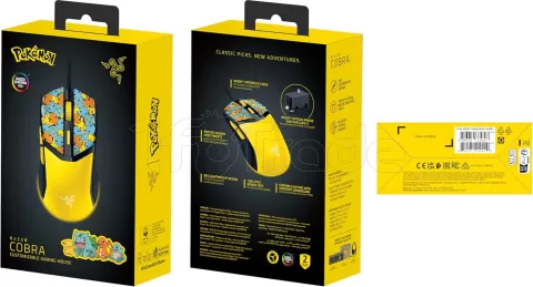 Photo de Souris filaire Gamer Razer Cobra Pokemon Kanto Starters (Jaune)