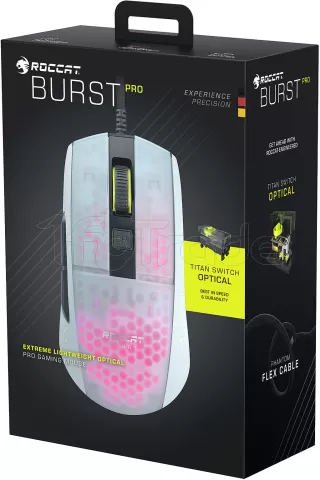 Photo de Souris filaire Gamer Roccat Burst Pro RGB (Blanc)