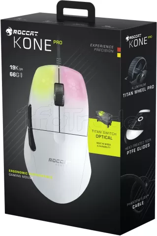 Photo de Souris filaire Gamer Roccat Kone Pro RGB (Blanc)