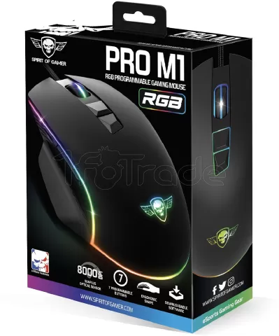 Photo de Souris filaire Gamer Spirit Of Gamer Pro-M1 RGB (Noir)