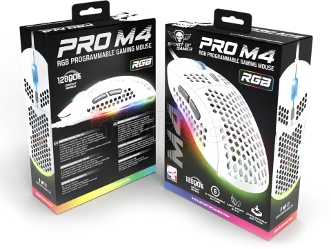 Photo de Souris filaire Gamer Spirit Of Gamer Pro-M4 RGB (Blanc)