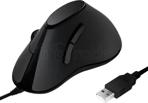 Photo de Souris filaire LogiLink verticale pour droitier (Noir)