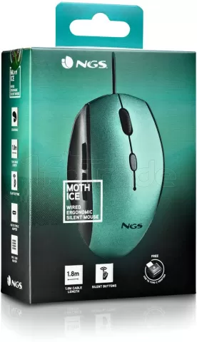 Photo de Souris filaire NGS Moth (Noir/Vert)