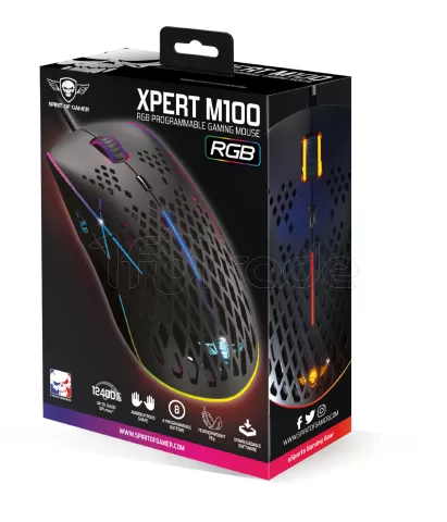 Photo de Souris filaire Spirit of Gamer Xpert-M100 RGB (Noir)