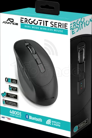 Photo de Souris sans fil Bluetooth Advance ErgoFit (Noir)