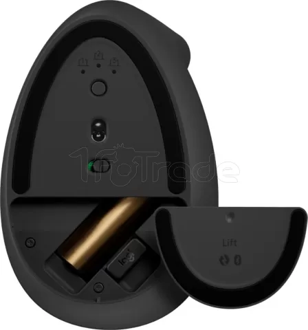 Photo de Souris sans fil Bluetooth ergonomique verticale Logitech Lift Business pour droitier (Noir)