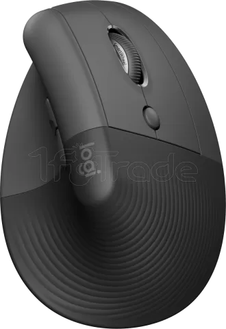 Photo de Souris sans fil Bluetooth ergonomique verticale Logitech Lift pour droitier (Noir)