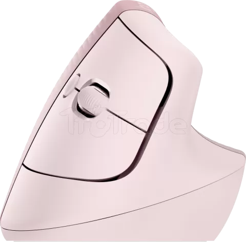 Photo de Souris sans fil Bluetooth ergonomique verticale Logitech Lift pour droitier (Rose)