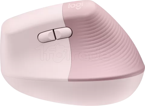 Photo de Souris sans fil Bluetooth ergonomique verticale Logitech Lift pour droitier (Rose)