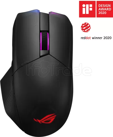 Photo de Souris sans fil Bluetooth Gamer Asus Rog Chakram RGB (Noir)