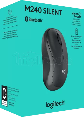 Photo de Souris sans fil Bluetooth Logitech M240 Silent (Noir)
