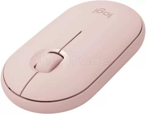 Photo de Souris sans fil Bluetooth Logitech Pebble M350 (Rose)