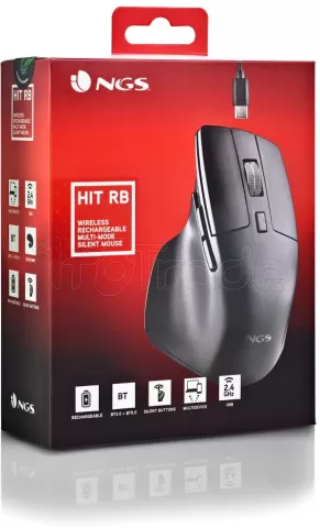 Photo de Souris sans fil Bluetooth NGS Hit-RB (Noir)