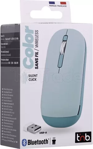 Photo de Souris sans fil Bluetooth T'nB Color 3 (Bleu)