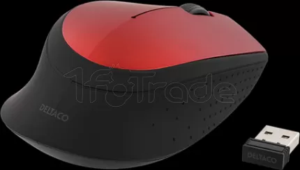 Photo de Souris sans fil Deltaco MS-462 (Rouge)