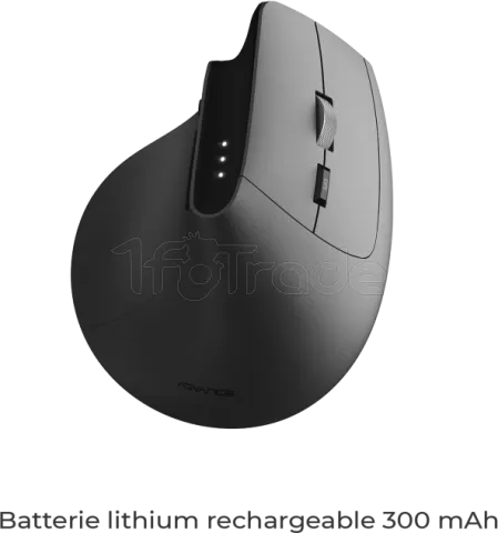 Photo de Souris sans fil ergonomique Advance Vertical FX (Noir)