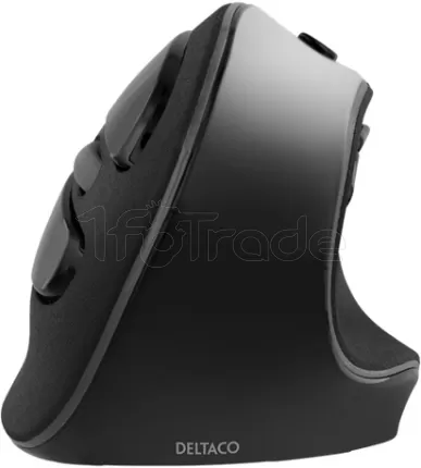 Photo de Souris sans fil ergonomique Deltaco Office Silent Clicks 320 pour droitier (Noir)