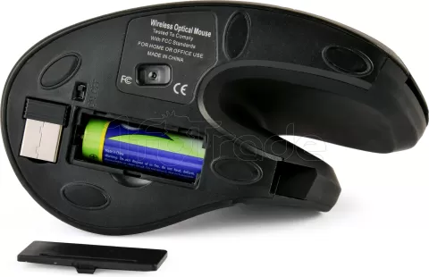 Photo de Souris sans fil ergonomique Gembird MUSW-ERGO-03 (Noir)