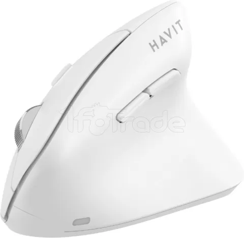 Photo de Souris sans fil ergonomique Havit MS45WB (Blanc)
