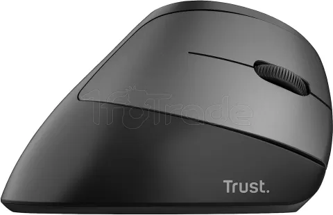 Photo de Souris sans fil ergonomique Trust Verticale pour droitier Bayo (Noir)