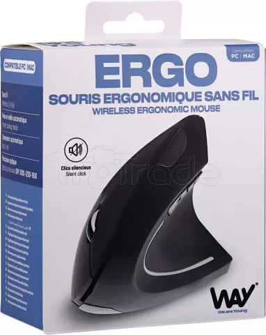 Photo de Souris sans fil ergonomique verticale T'nB Way (Noir)