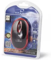 Photo de Souris sans fil Esperanza Titanum Vulture 3D TM116R (Noir/Rouge)