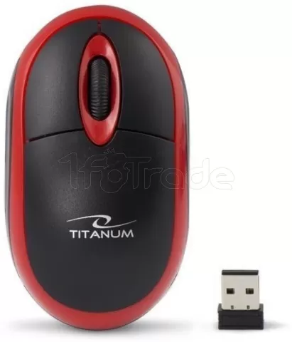 Photo de Souris sans fil Esperanza Titanum Vulture 3D TM116R (Noir/Rouge)